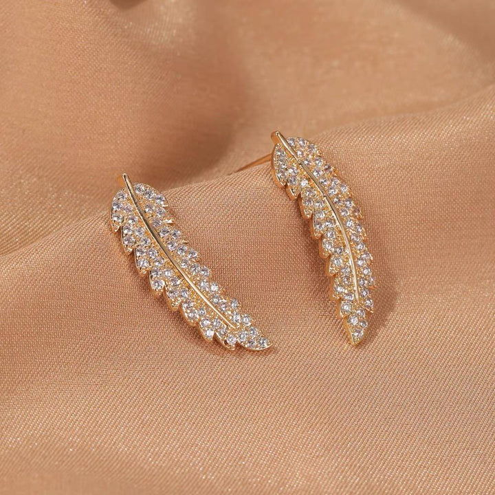 Elegant Angel Wing Earrings | Sterling Silver Dangle Jewellery-Gold-Nora Luxe