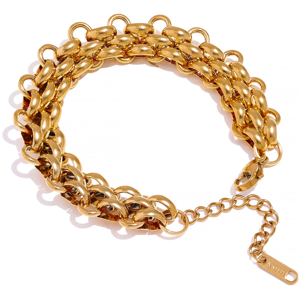 Elegant Charm Bracelet | Silver Plated | Perfect Gift-Gold-plated-Nora Luxe