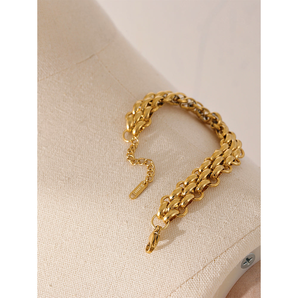 Elegant Charm Bracelet | Silver Plated | Perfect Gift-Gold-plated-Nora Luxe