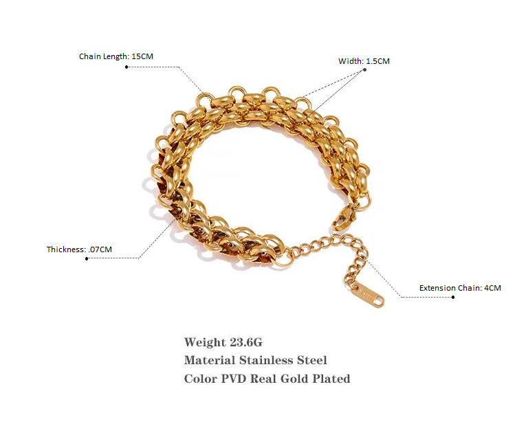 Elegant Charm Bracelet | Silver Plated | Perfect Gift-Gold-plated-Nora Luxe