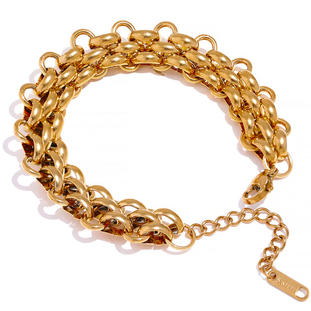 Elegant Charm Bracelet | Silver Plated | Perfect Gift-Gold-plated-Nora Luxe