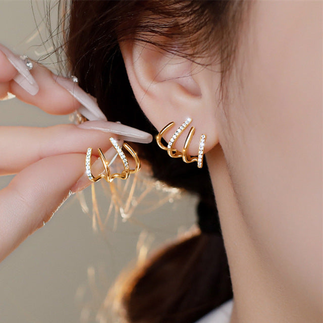Elegant Circle Stud Earrings | Simple and Stylish-Gold-Nora Luxe
