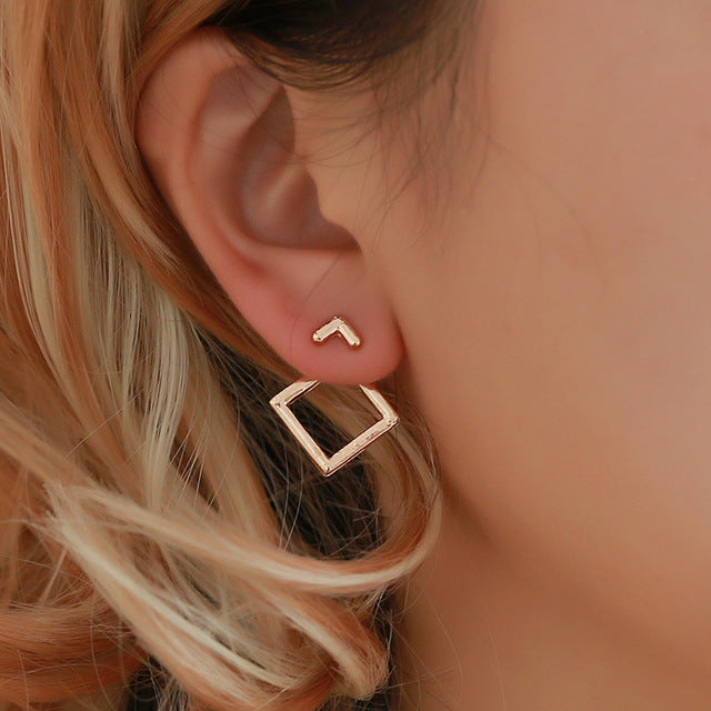 Elegant Circle Stud Earrings | Simple and Stylish-Gold-Nora Luxe