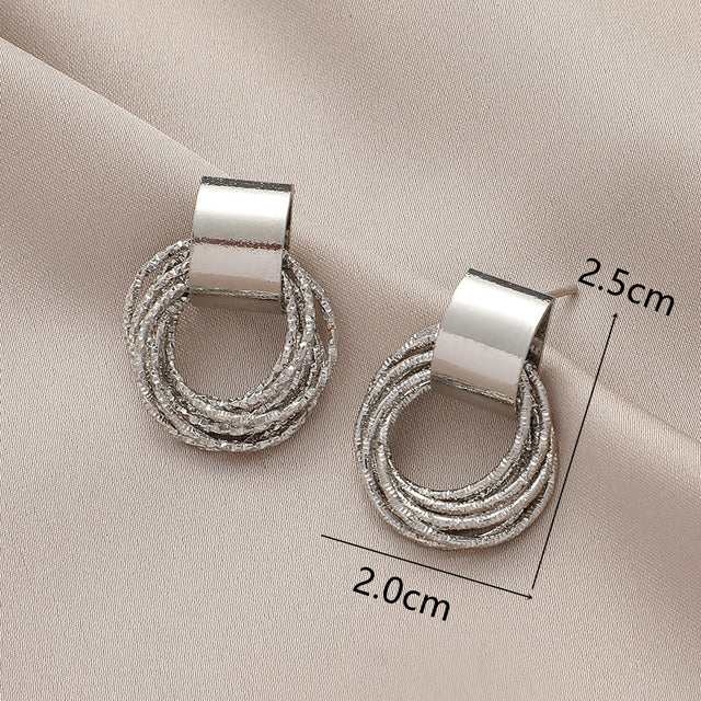 Elegant Circle Stud Earrings | Simple and Stylish-Silver-Nora Luxe