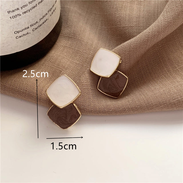 Elegant Circle Stud Earrings | Simple and Stylish-White Gold-Nora Luxe