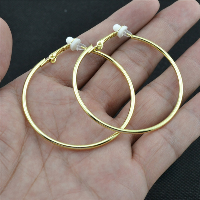 Elegant Crystal Clip-On Earrings | Comfortable Non-Pierced Jewellery-Gold clip 5cm-Nora Luxe