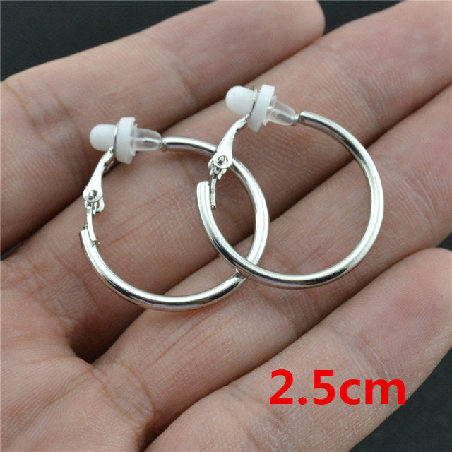 Elegant Crystal Clip-On Earrings | Comfortable Non-Pierced Jewellery-Silver clip 3cm-Nora Luxe