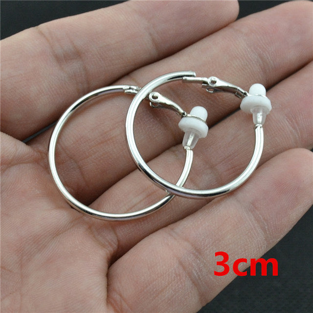 Elegant Crystal Clip-On Earrings | Comfortable Non-Pierced Jewellery-Silver clip 3cm-Nora Luxe