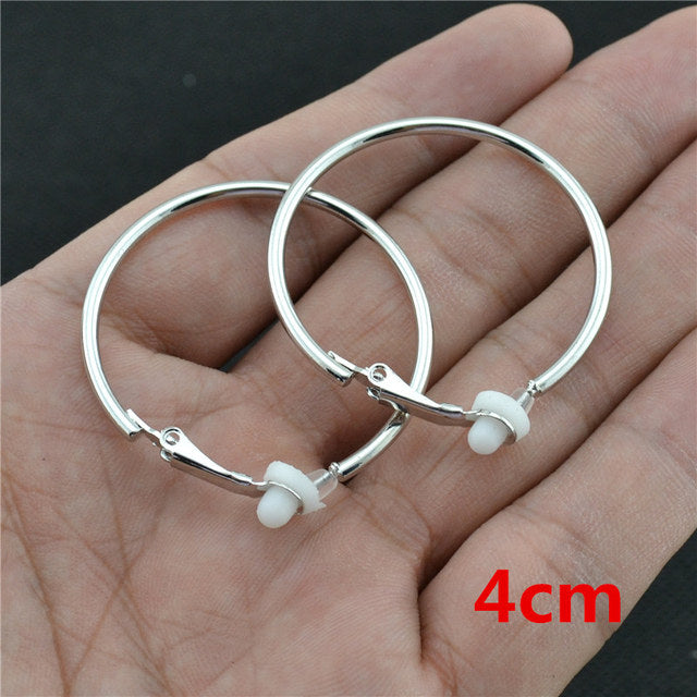 Elegant Crystal Clip-On Earrings | Comfortable Non-Pierced Jewellery-Silver clip 3cm-Nora Luxe