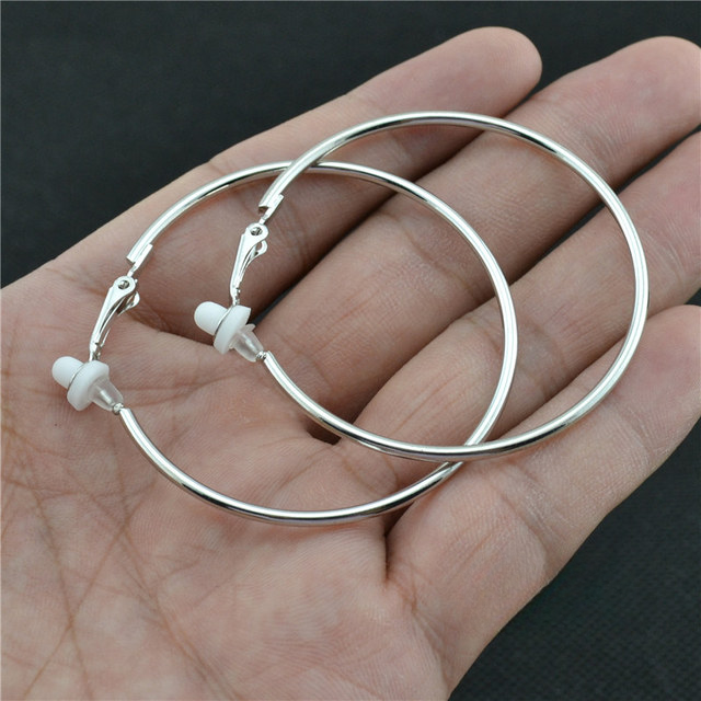 Elegant Crystal Clip-On Earrings | Comfortable Non-Pierced Jewellery-Silver clip 5cm-Nora Luxe