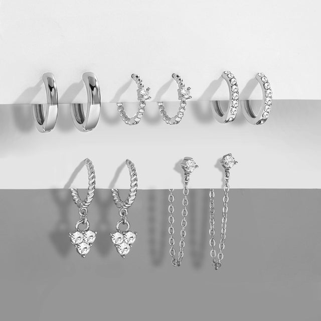 Elegant Dangle Earrings | Chic and Versatile Design-Spotted silver-Nora Luxe