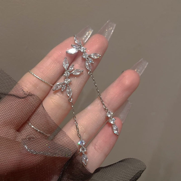 Elegant Dangle Earrings | Rhinestone Sparkle-Crystal Commandments-Nora Luxe
