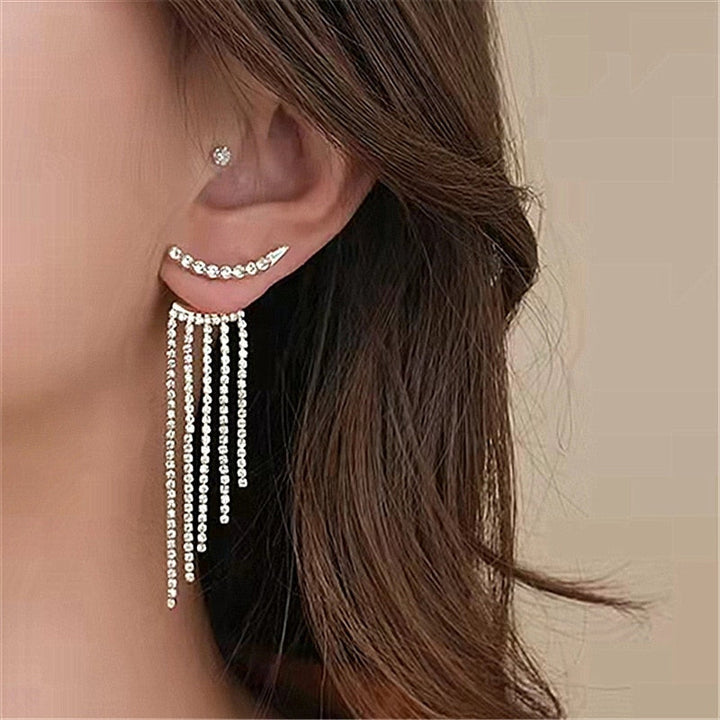 Elegant Dangle Earrings | Rhinestone Sparkle-Crystal Commandments-Nora Luxe