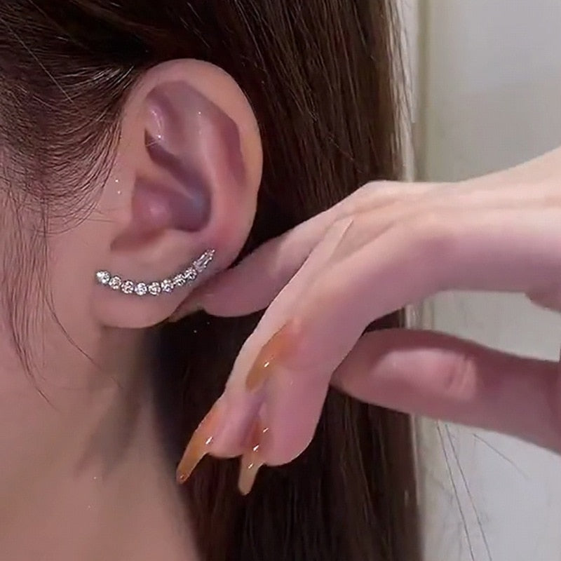 Elegant Dangle Earrings | Rhinestone Sparkle-Crystal Commandments-Nora Luxe