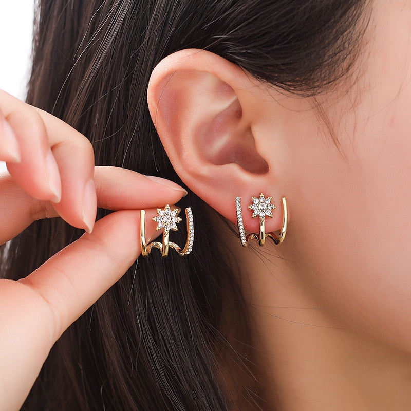 Elegant Dangle Earrings | Rhinestone Sparkle-Crystal Commandments-Nora Luxe