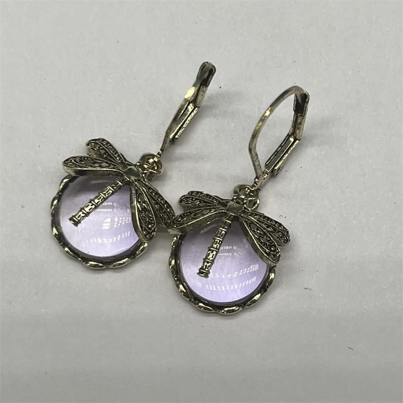 Elegant Dragonfly Moonstone Drop Earrings-LIGHT PINK-Nora Luxe