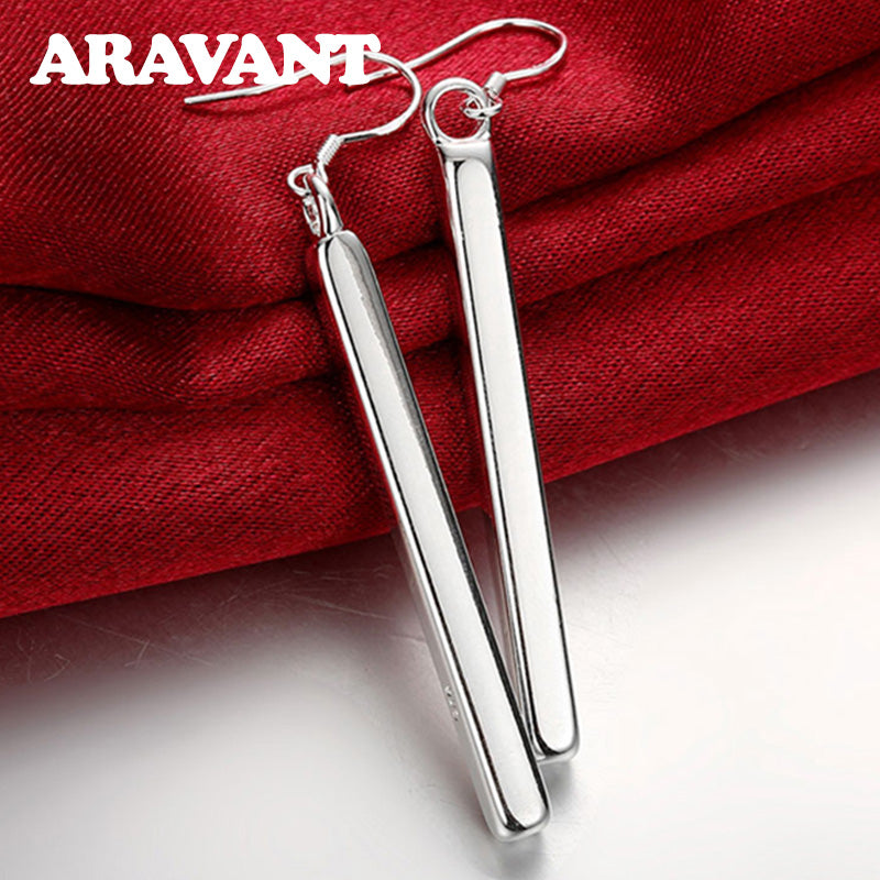 Elegant Line Earrings | Sterling Silver-Nora Luxe