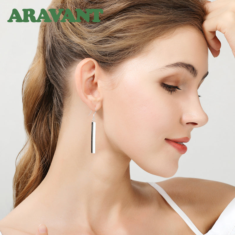 Elegant Line Earrings | Sterling Silver-Nora Luxe