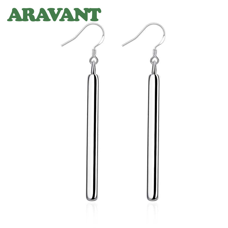 Elegant Line Earrings | Sterling Silver-Nora Luxe