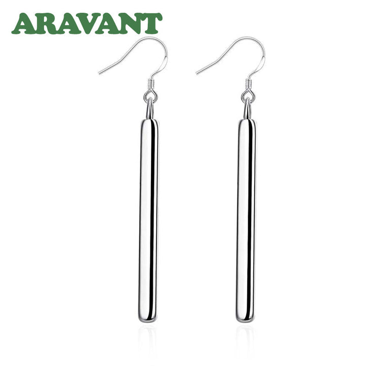 Elegant Line Earrings | Sterling Silver-Nora Luxe