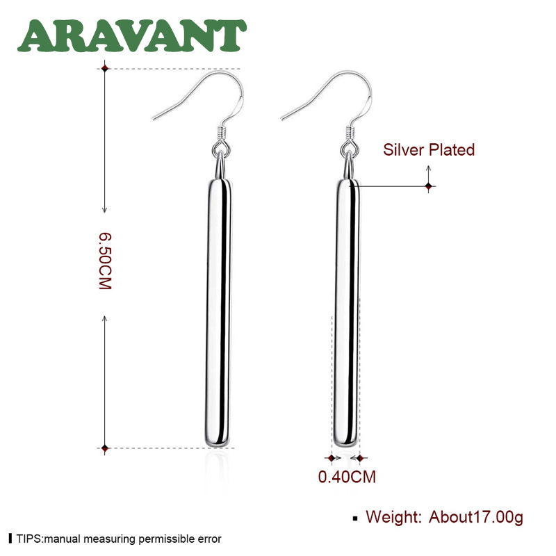Elegant Line Earrings | Sterling Silver-Nora Luxe