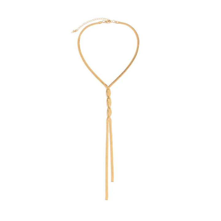 Elegant Long Chain Necklace | Classic Jewellery for Women-Flat Gold-Nora Luxe