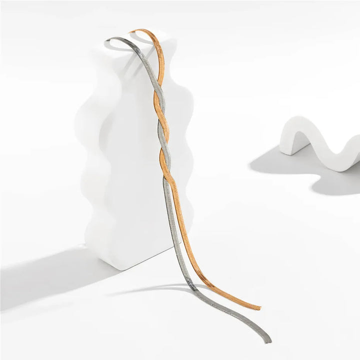 Elegant Long Chain Necklace | Classic Jewellery for Women-Flat Gold-Nora Luxe