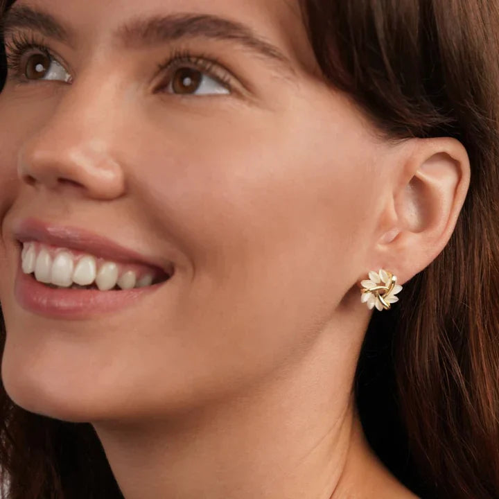 Elegant Opal Flower Petal Earrings | Sophisticated and Stylish-Nora Luxe