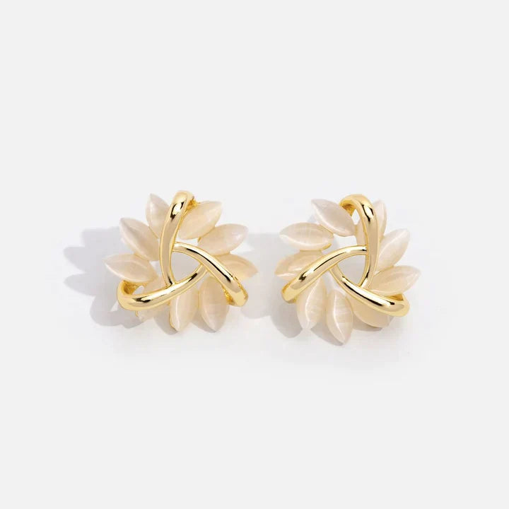Elegant Opal Flower Petal Earrings | Sophisticated and Stylish-Nora Luxe