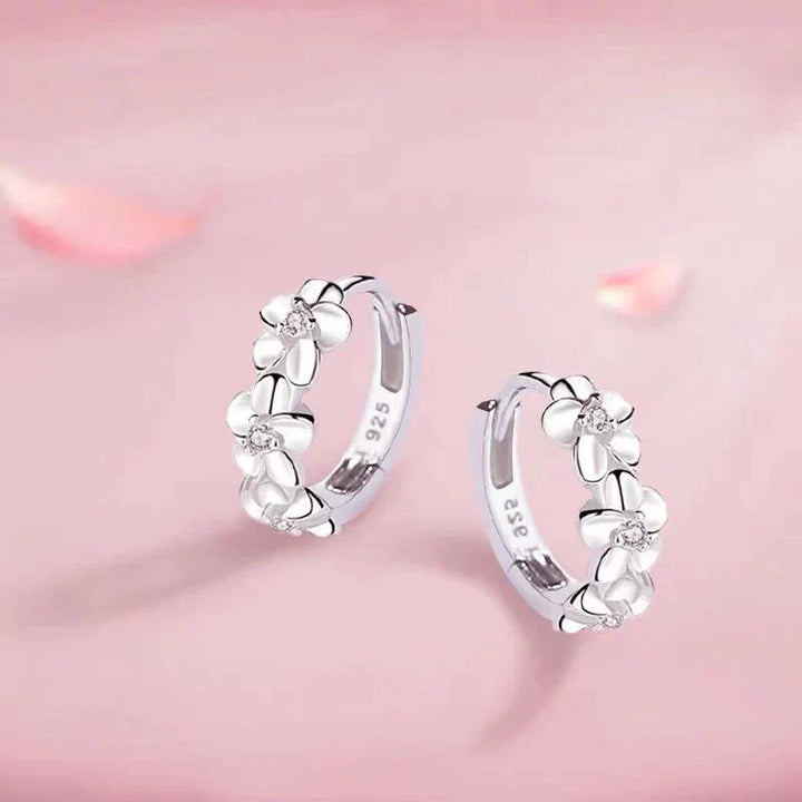 Elegant Silver Earrings with Floral Design-Nora Luxe