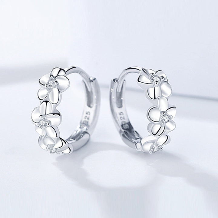 Elegant Silver Earrings with Floral Design-Nora Luxe