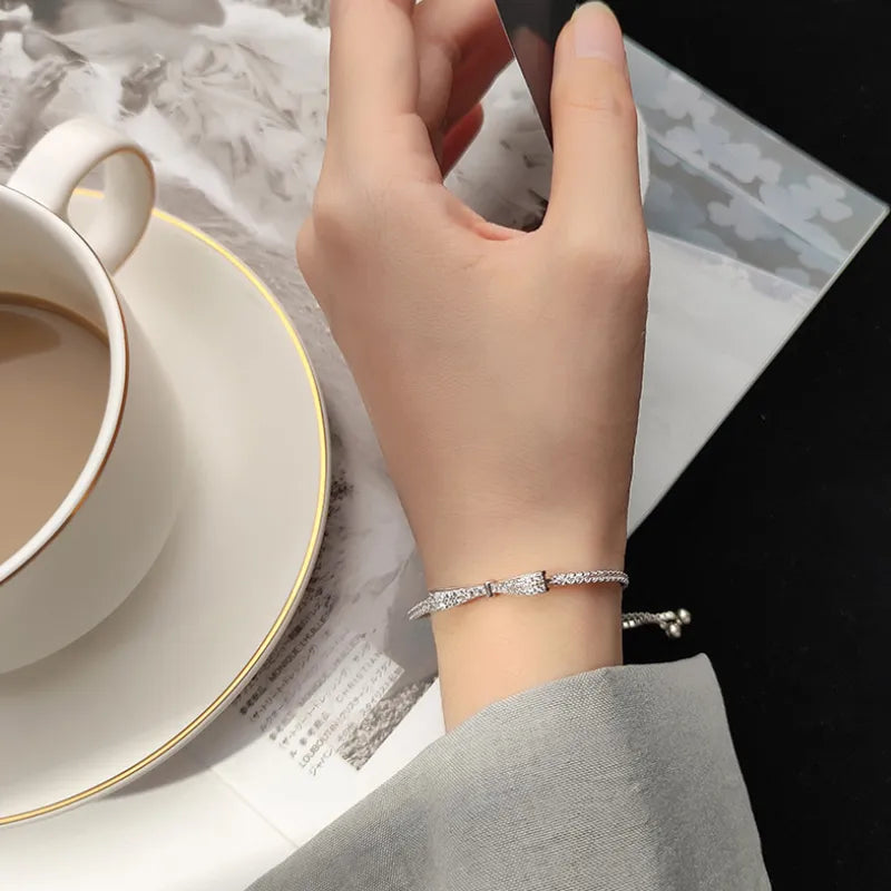 Elegant Silver Tennis Bracelet with Zirconia-Nora Luxe