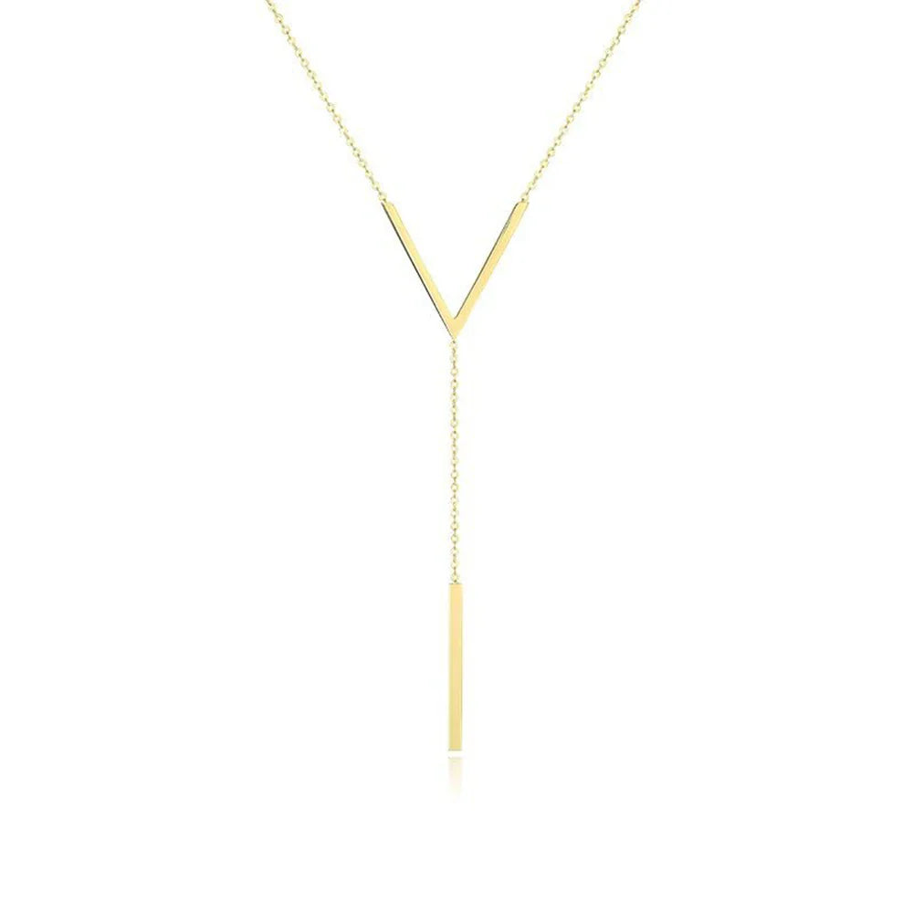 Elegant V-Shaped Gold Necklace | Timeless Style-Nora Luxe