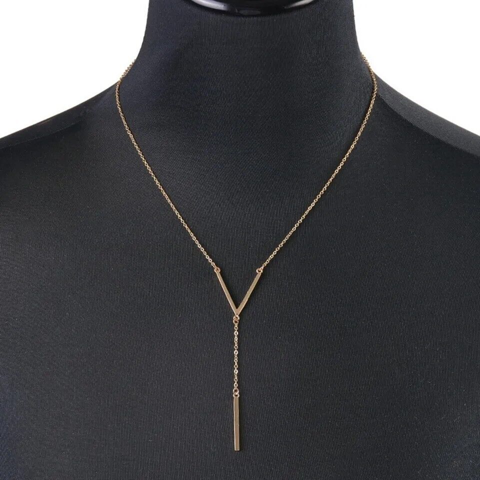 Elegant V-Shaped Gold Necklace | Timeless Style-Nora Luxe
