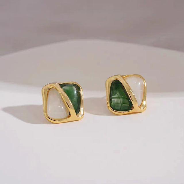 Elegant White Teardrop Earrings | Love-Inspired Dangle Design-Heart Cream-Nora Luxe