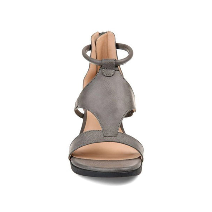 ElevateStyle Sandals | Women's Sandals with Elevated Heel and Ankle Strap Design-Black-6-Nora Luxe