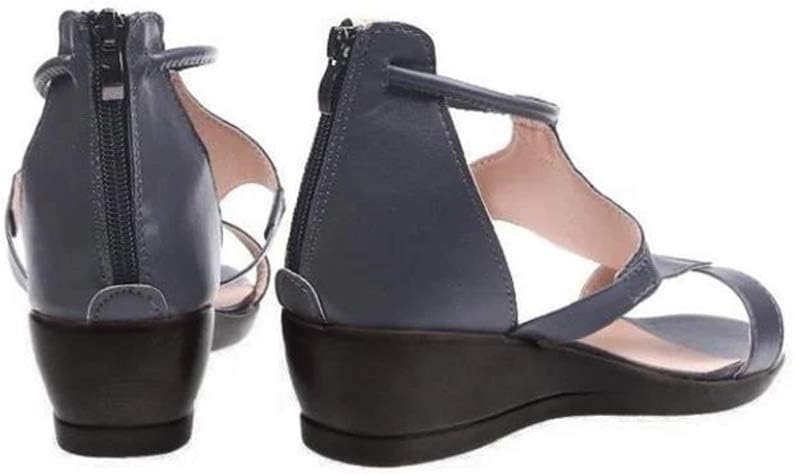 ElevateStyle Sandals | Women's Sandals with Elevated Heel and Ankle Strap Design-Black-6-Nora Luxe