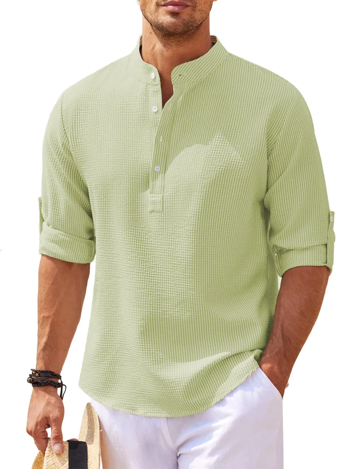 Elite Casual Men's Shirt - Urban Style-Green-M-Nora Luxe