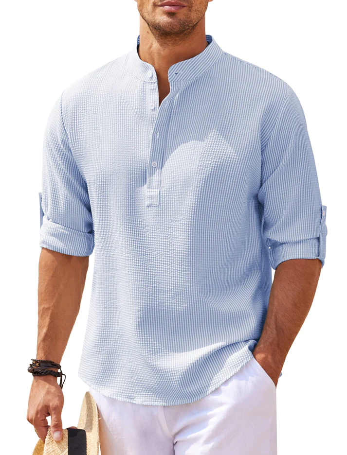 Elite Casual Men's Shirt - Urban Style-Light blue-M-Nora Luxe