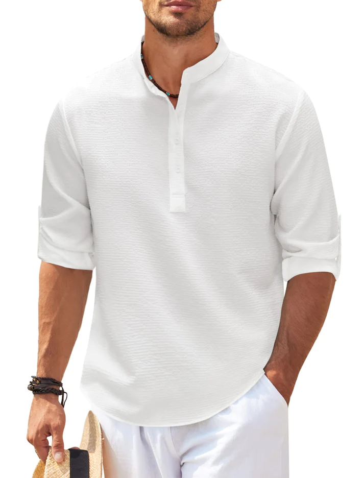 Elite Casual Men's Shirt - Urban Style-White-M-Nora Luxe