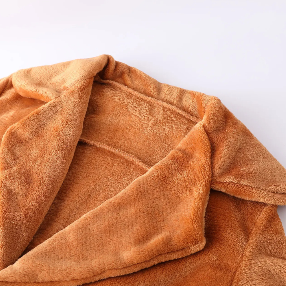 Ellle - Warm Teddy Winter Coat for Women-Blue-XS-Nora Luxe