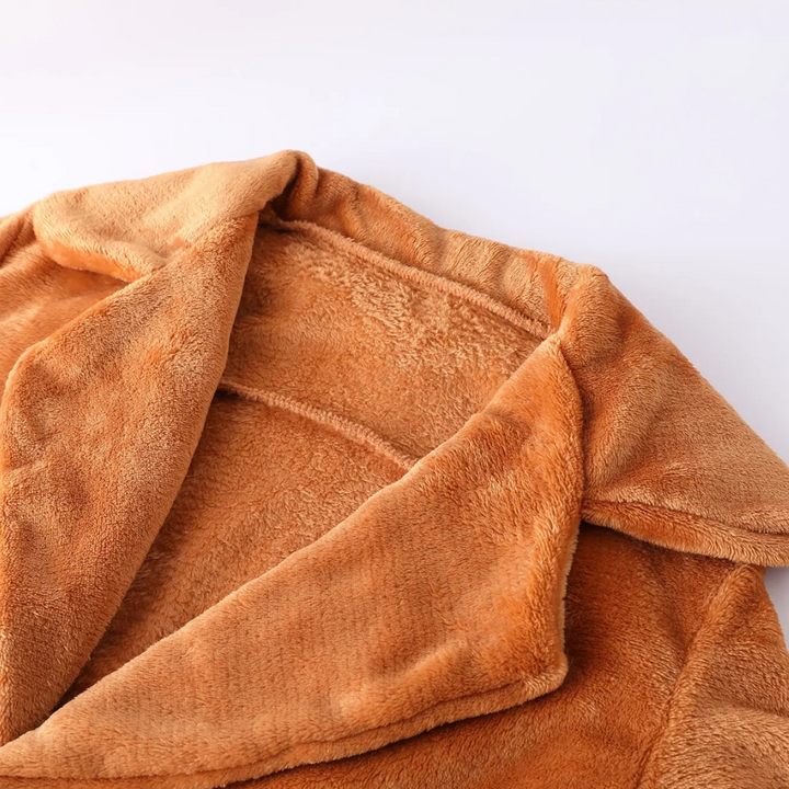 Ellle - Warm Teddy Winter Coat for Women-Blue-XS-Nora Luxe