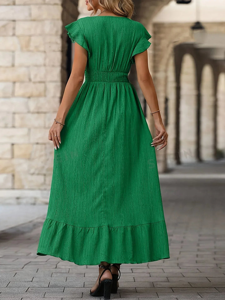 Eloise Ruches Dress | Versatile and Stylish-S-Light green-Nora Luxe