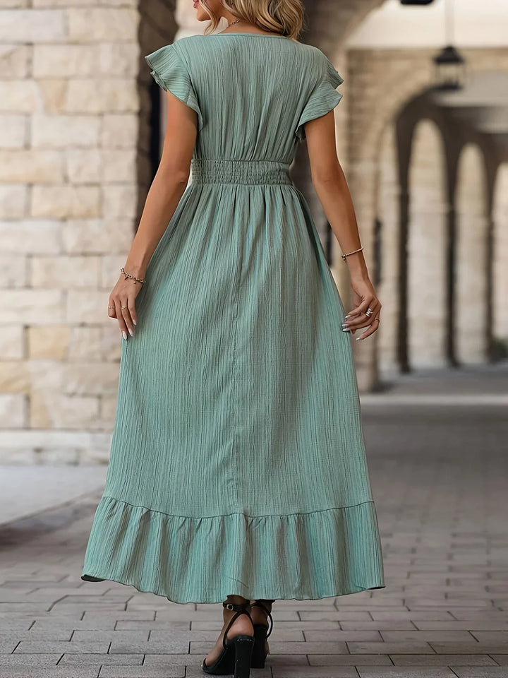 Eloise Ruches Dress | Versatile and Stylish-S-Light green-Nora Luxe