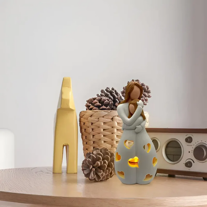 Embracing Mother and Daughter Candle Holder - EternalBond-Nora Luxe