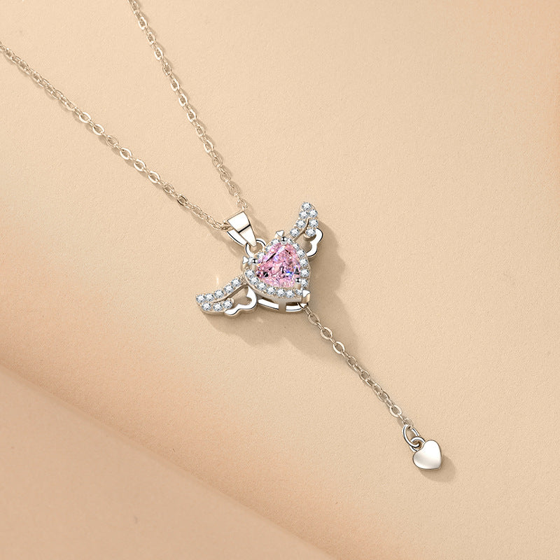 Enchanting Angel Wings Necklace - Livia-Silver-Nora Luxe