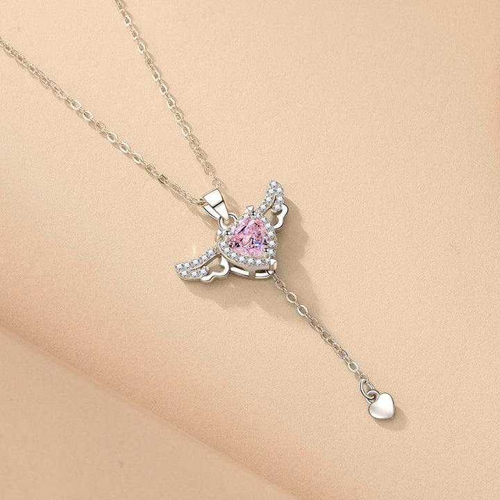 Enchanting Angel Wings Necklace - Livia-Silver-Nora Luxe