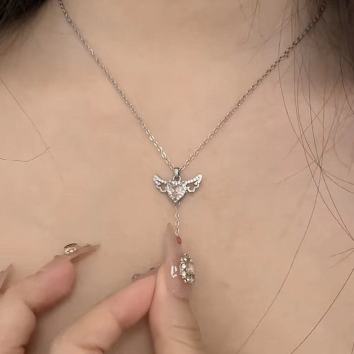 Enchanting Angel Wings Necklace - Livia-Silver-Nora Luxe