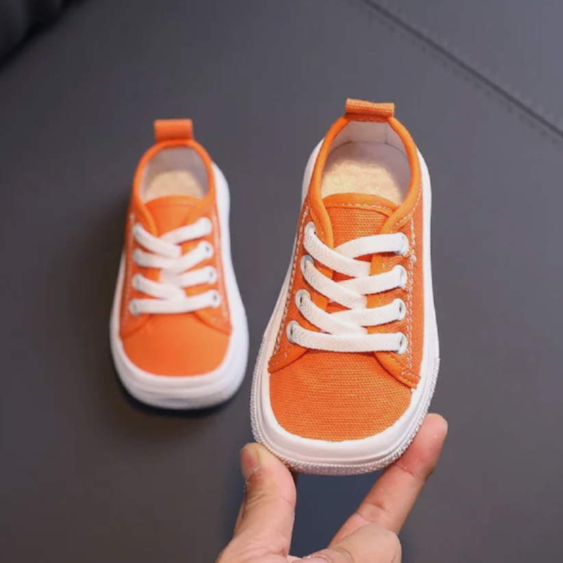 Ergonomic Barefoot Sneakers for Kids - FlexiSteps-Orange-4.5-Nora Luxe