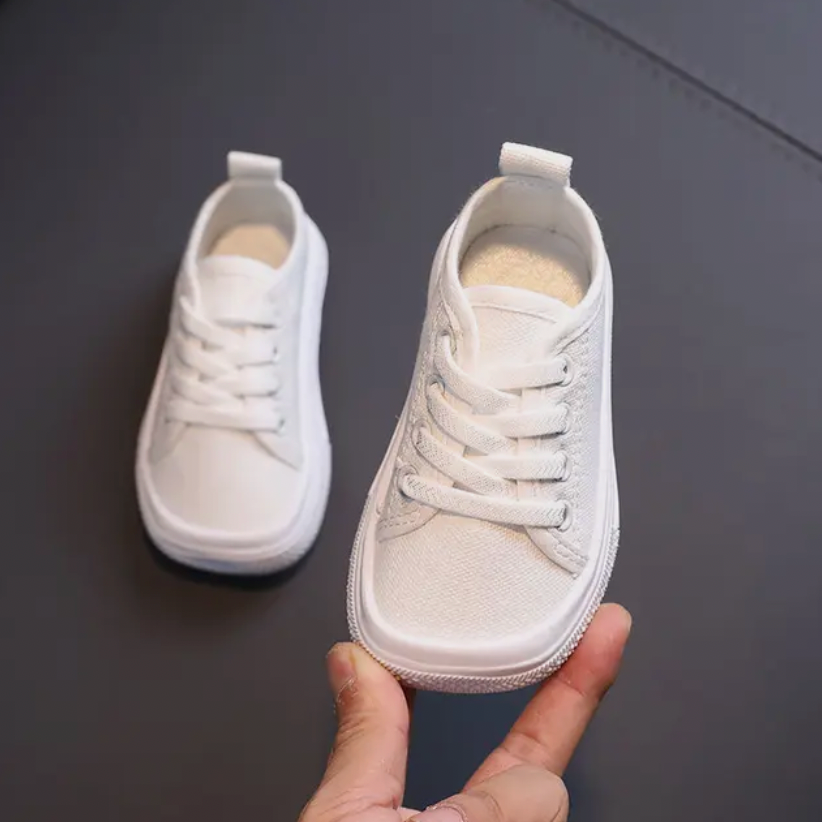 Ergonomic Barefoot Sneakers for Kids - FlexiSteps-White-4.5-Nora Luxe